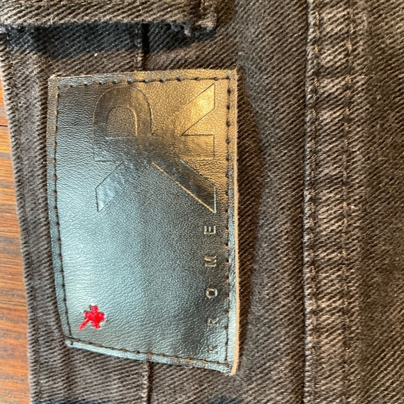 Krome 34”x32” Black Straight Leg Jeans with Gold Paint Splatters - Picture 9 of 9